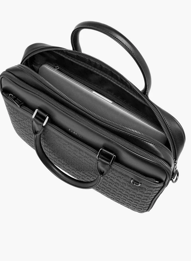 DUCHINI BLACK Men Textured Laptop Bag for Men | Best Price UAE